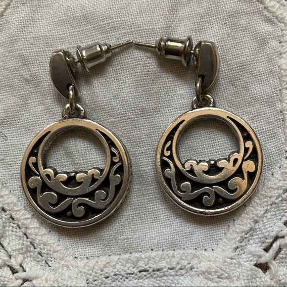 Sold- Brighton retired scrolled hoop earrings - Picture 5 of 5